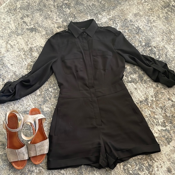 BEBE, Black, Romper Cut Out, Open Back - Picture 6 of 11